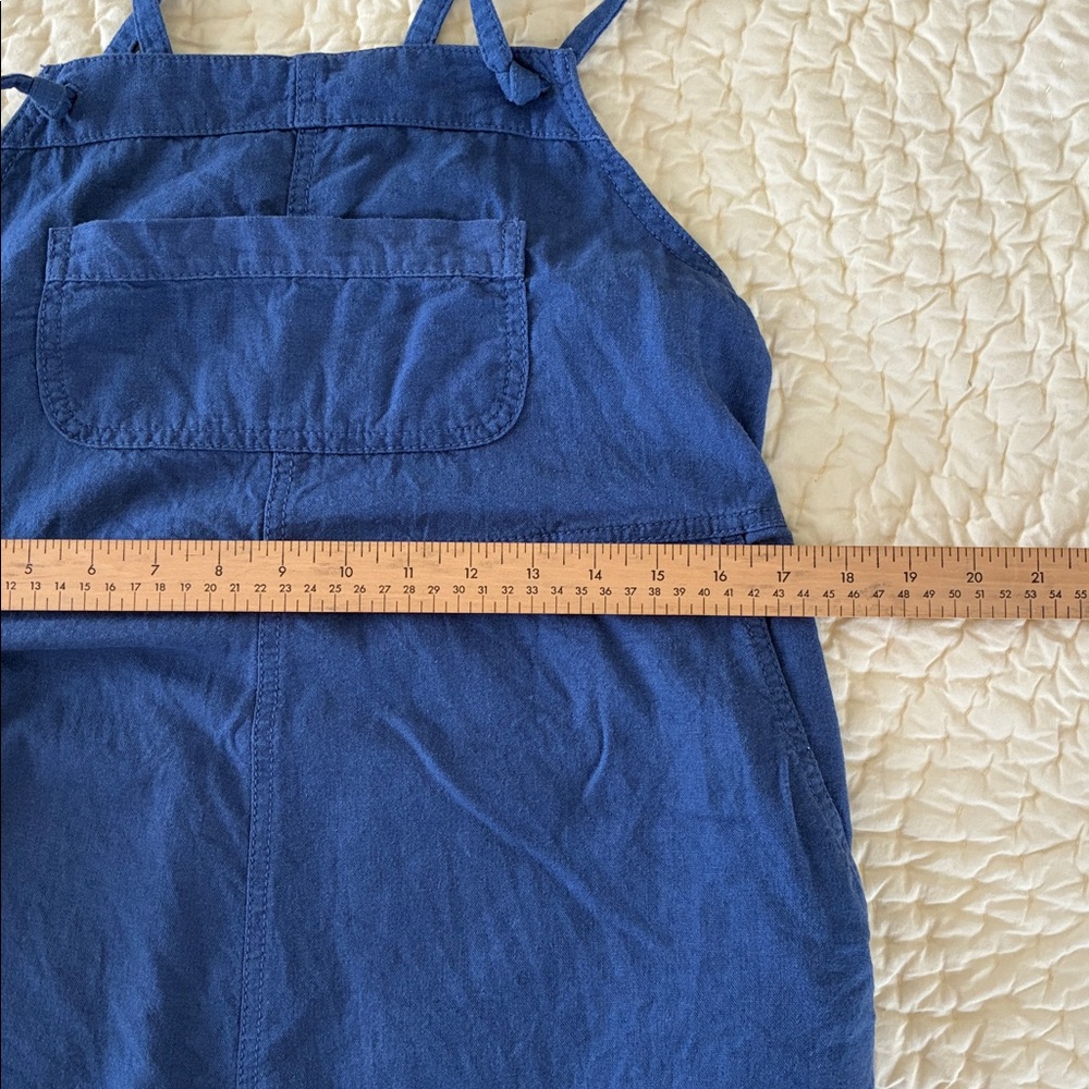 Blue short overalls shortalls boho bohemian hippie cottagecore EUC Old Navy - Picture 8 of 10